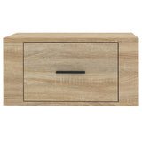 Wall-mounted Bedside Cabinets 2 pcs Sonoma Oak 50x36x25 cm - Close-Up Angle