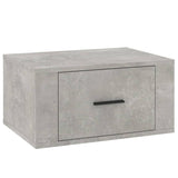 Wall-mounted Bedside Cabinet Concrete Grey 50x36x25 cm - Front View