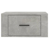 Wall-mounted Bedside Cabinet Concrete Grey 50x36x25 cm - Rear View