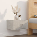 Wall-mounted Bedside Cabinets 2 pcs Concrete Grey 50x36x25 cm - Side View