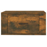Wall-mounted Bedside Cabinet Smoked Oak 50x36x25 cm