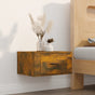 Wall-mounted Bedside Cabinet Smoked Oak 50x36x25 cm