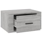 Wall-mounted Bedside Cabinet Grey Sonoma 50x36x25 cm - Rear View