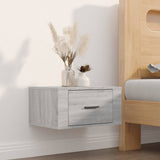 Wall-mounted Bedside Cabinets 2 pcs Grey Sonoma 50x36x25 cm - Side View