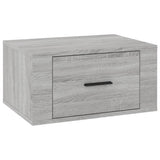 Wall-mounted Bedside Cabinets 2 pcs Grey Sonoma 50x36x25 cm - Close-Up Angle