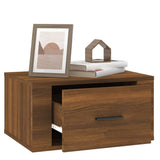 Wall-mounted Bedside Cabinet Brown Oak 50x36x25 cm - 45-Degree Angle
