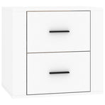 Wall-mounted Bedside Cabinet White 50x36x47 cm