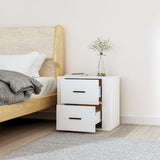 Wall-mounted Bedside Cabinet White 50x36x47 cm - Top-Down View