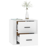 Wall-mounted Bedside Cabinet White 50x36x47 cm - 45-Degree Angle