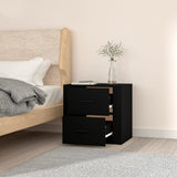 Wall-mounted Bedside Cabinet Black 50x36x47 cm - Top-Down View