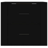 Wall-mounted Bedside Cabinet Black 50x36x47 cm