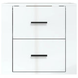 Wall-mounted Bedside Cabinet High Gloss White 50x36x47 cm