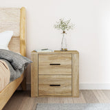 Wall-mounted Bedside Cabinet Sonoma Oak 50x36x47 cm - Side View