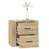 Wall-mounted Bedside Cabinet Sonoma Oak 50x36x47 cm - 45-Degree Angle