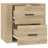 Wall-mounted Bedside Cabinet Sonoma Oak 50x36x47 cm - Low Angle