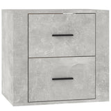 Wall-mounted Bedside Cabinet Concrete Grey 50x36x47 cm - Front View