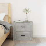 Wall-mounted Bedside Cabinet Concrete Grey 50x36x47 cm - Side View