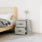 Wall-mounted Bedside Cabinet Concrete Grey 50x36x47 cm - Top-Down View