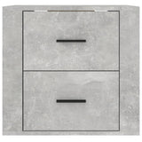Wall-mounted Bedside Cabinet Concrete Grey 50x36x47 cm - Rear View