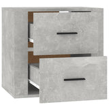 Wall-mounted Bedside Cabinet Concrete Grey 50x36x47 cm - Low Angle