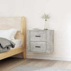 Wall-mounted Bedside Cabinet Concrete Grey 50x36x47 cm