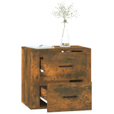 Wall-mounted Bedside Cabinet Smoked Oak 50x36x47 cm - 45-Degree Angle