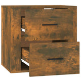 Wall-mounted Bedside Cabinet Smoked Oak 50x36x47 cm - Low Angle