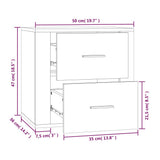 Wall-mounted Bedside Cabinet Smoked Oak 50x36x47 cm - Extra Image
