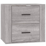 Wall-mounted Bedside Cabinet Grey Sonoma 50x36x47 cm - Front View