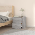 Wall-mounted Bedside Cabinet Grey Sonoma 50x36x47 cm