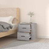 Wall-mounted Bedside Cabinet Grey Sonoma 50x36x47 cm - Top-Down View