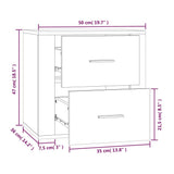 Wall-mounted Bedside Cabinet Grey Sonoma 50x36x47 cm - Extra Image