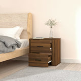 Wall-mounted Bedside Cabinet Brown Oak 50x36x47 cm - Top-Down View