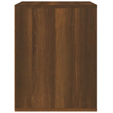 Wall-mounted Bedside Cabinet Brown Oak 50x36x47 cm - Close-Up Angle