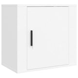 Wall-mounted Bedside Cabinet White 50x30x47 cm - Front View