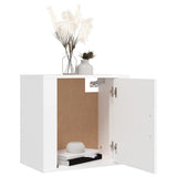 Wall-mounted Bedside Cabinet White 50x30x47 cm - Top-Down View