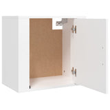 Wall-mounted Bedside Cabinet White 50x30x47 cm - Rear View