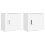 Wall-mounted Bedside Cabinets 2 pcs White 50x30x47 cm