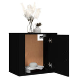 Wall-mounted Bedside Cabinet Black 50x30x47 cm - Top-Down View