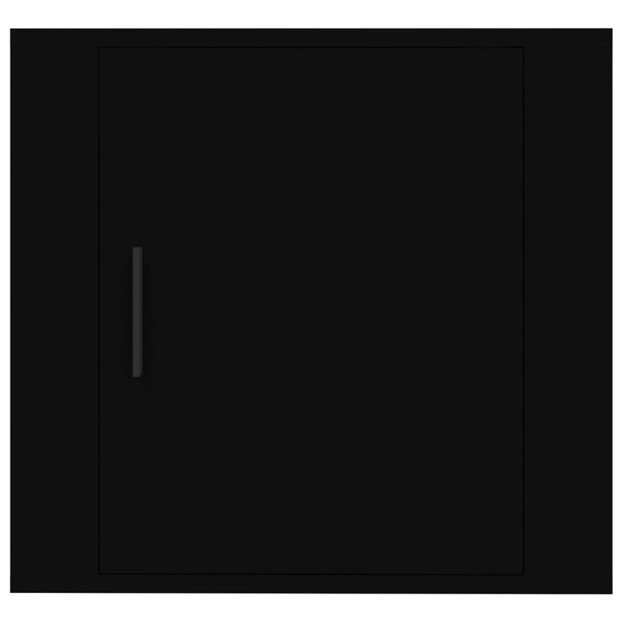 Wall-mounted Bedside Cabinet Black 50x30x47 cm