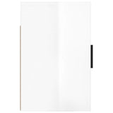Wall-mounted Bedside Cabinet High Gloss White 50x30x47 cm