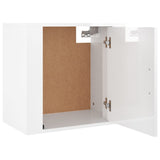 Wall-mounted Bedside Cabinets 2 pcs High Gloss White 50x30x47cm - Close-Up Angle