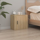 Wall-mounted Bedside Cabinets 2 pcs Sonoma Oak 50x30x47 cm - Side View