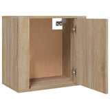 Wall-mounted Bedside Cabinets 2 pcs Sonoma Oak 50x30x47 cm - Close-Up Angle