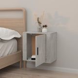 Wall-mounted Bedside Cabinet Concrete Grey 50x30x47 cm - Side View