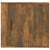 Wall-mounted Bedside Cabinet Smoked Oak 50x30x47 cm - 45-Degree Angle