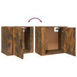 Wall-mounted Bedside Cabinet Smoked Oak 50x30x47 cm