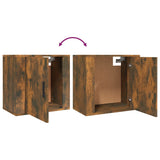 Wall-mounted Bedside Cabinets 2 pcs Smoked Oak 50x30x47 cm - Extra Image