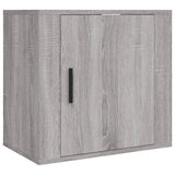 Wall-mounted Bedside Cabinet Grey Sonoma 50x30x47 cm - Front View
