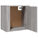 Wall-mounted Bedside Cabinet Grey Sonoma 50x30x47 cm - 45-Degree Angle